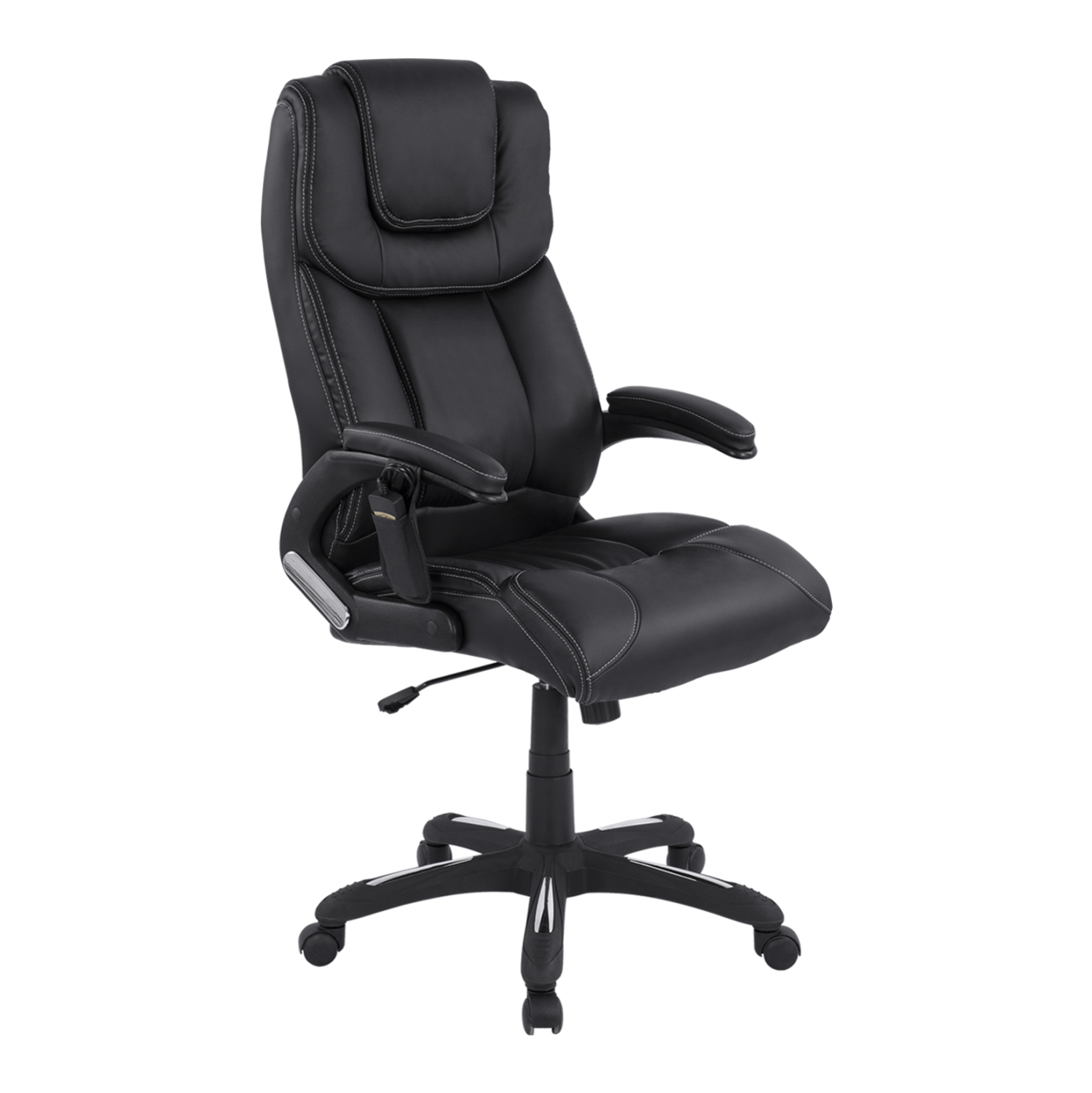 karekla-grafeioy-fb9105001-me-massage-ma ΚΑΡΕΚΛΑ ΓΡΑΦΕΙΟΥ THORIN HM1050.01 ΜΕ MASSAGE ΜΑΥΡΗ HOMEMARKT 62x70x127Y εκ. - Image 1