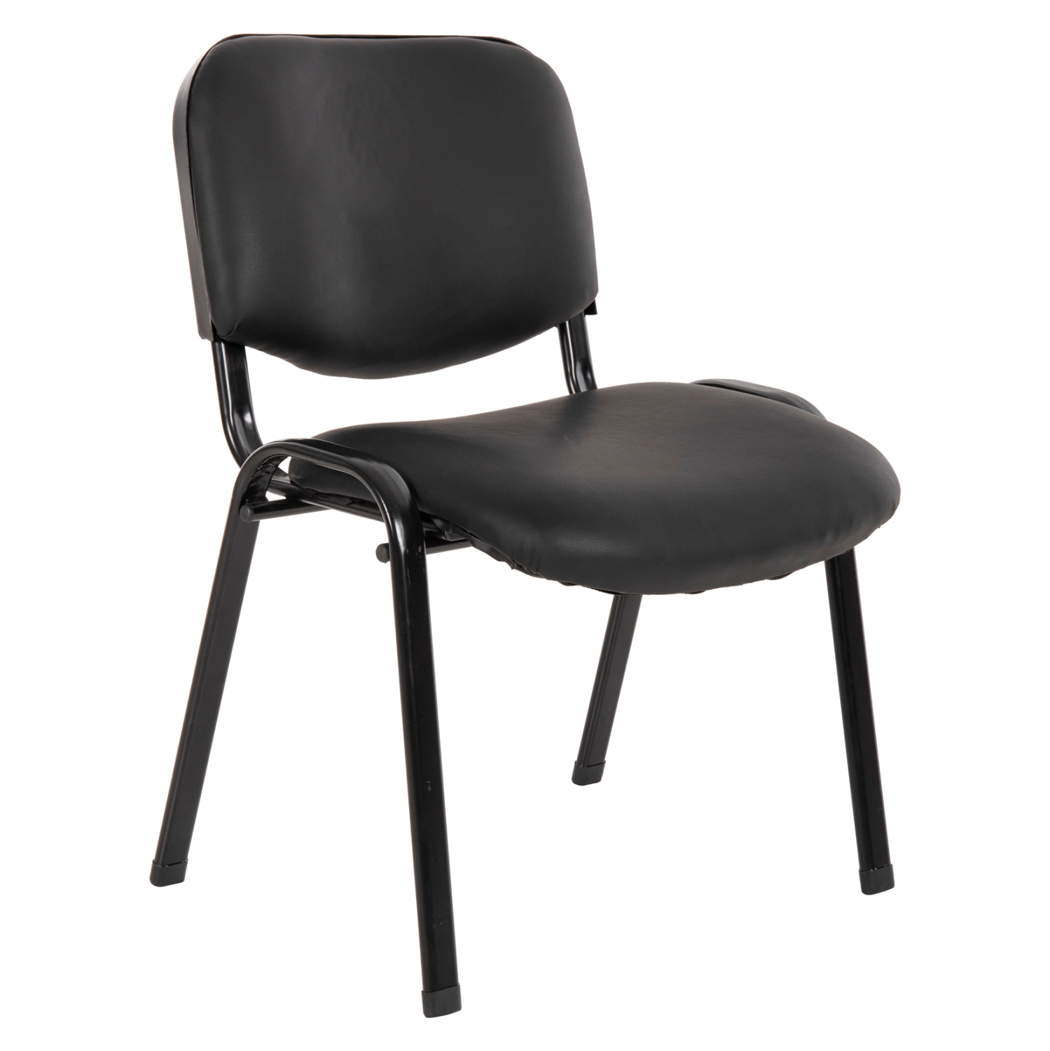 karekla-synergasias-fb9101001-me-dermati ΚΑΡΕΚΛΑ JANISHA HM1010.01 ΜΕ ΔΕΡΜΑΤΙΝΗ PU ΜΑΥΡΟ 53,5x59x77 εκ. - Image 1