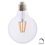 ΛΑΜΠΤΗΡΑΣ GLOBO LED FILAMENT 8W E27 2700K ΔΙΑΦΑΝΟΣ DIMMABLE HM4050.01