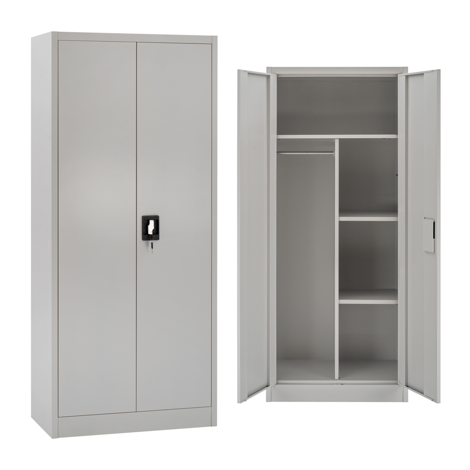 ntoylapa-metalliki-fb9596101-me-chorisma ΝΤΟΥΛΑΠΑ ΜΕΤΑΛΛΙΚΗ HM5961.01 ΜΕ ΧΩΡΙΣΜΑ ΔΙΦΥΛΛΗ ΑΝΟΙΧΤΟ ΓΚΡΙ 90Χ40Χ180Yεκ. - Image 1