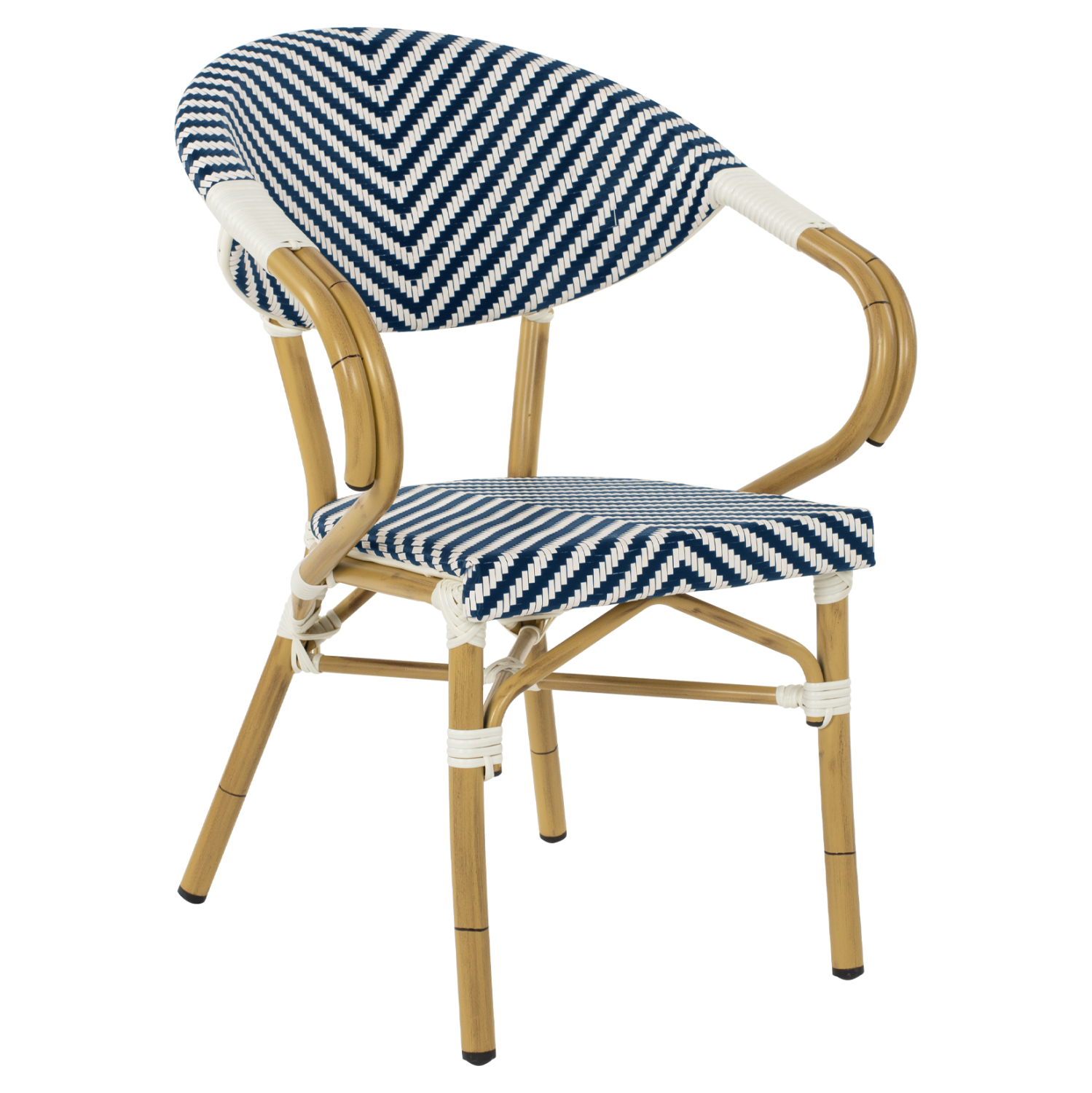 polythrona-bamboo-look-fb9586102-mple-le ΠΟΛΥΘΡΟΝΑ BAMBOO LOOK HM5861.02 ΜΠΛΕ-ΛΕΥΚΟ 59x56x82Yεκ. - Image 1