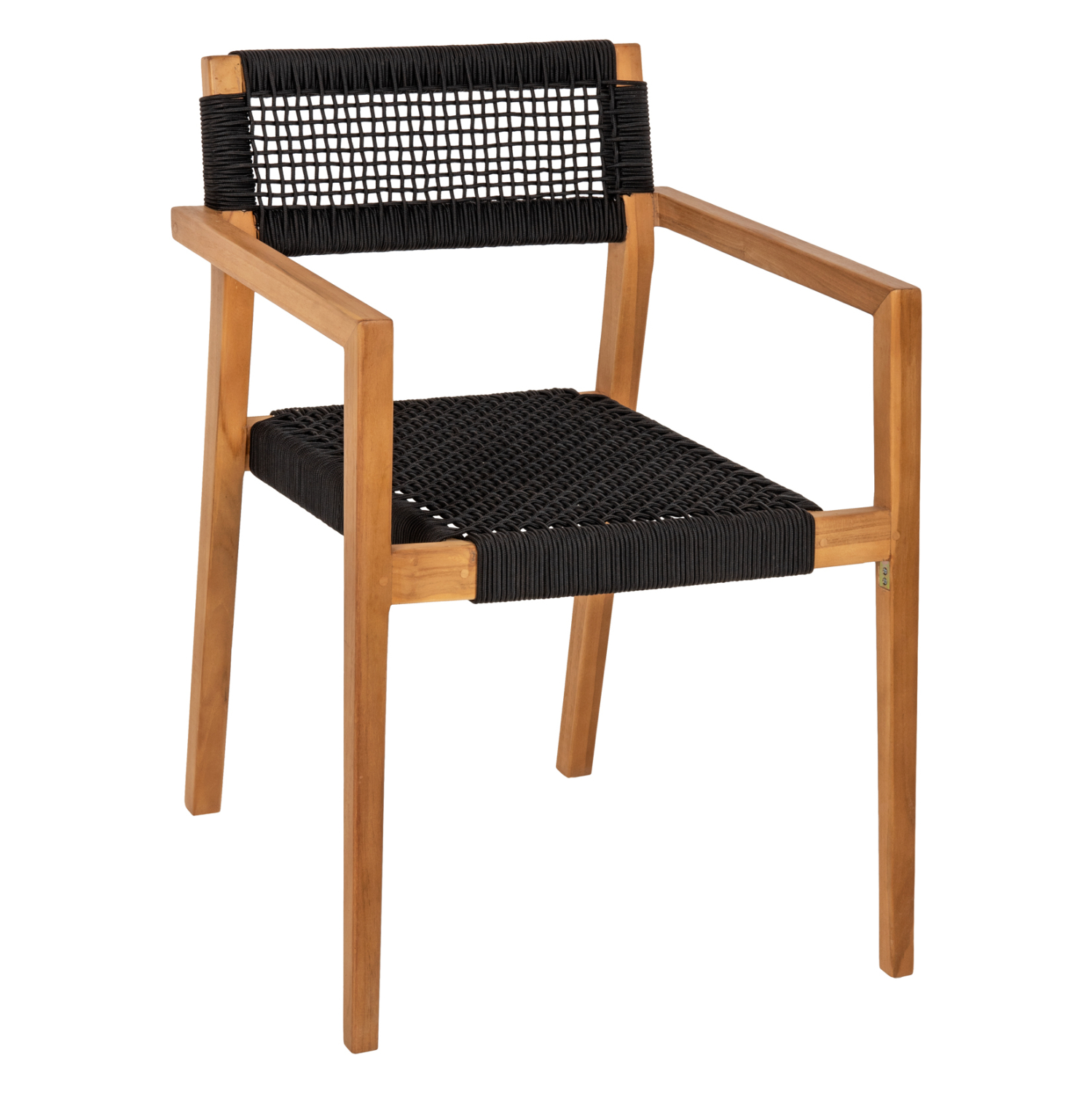 polythrona-fb9963702-xylo-teak-fysiko-ma ΠΟΛΥΘΡΟΝΑ CHARLOTTE HM9637.02 ΞΥΛΟ TEAK ΦΥΣΙΚΟ & ΜΑΥΡΟ ΣΧΟΙΝΙ 59x54x83Y εκ. - Image 1