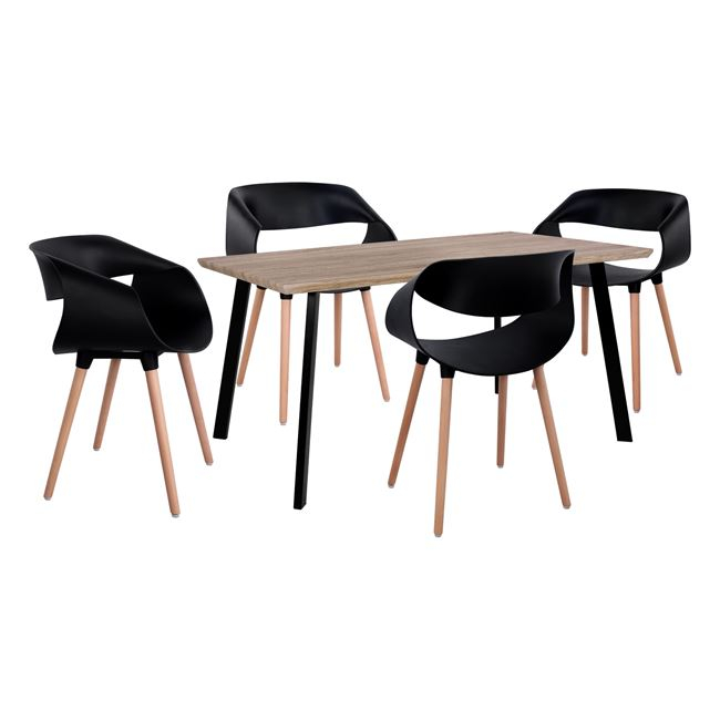 set-trapezarias-5-tmch-trapezi-sonama-me ΣΕΤ ΤΡΑΠΕΖΑΡΙΑΣ 5 ΤΜΧ ΤΡΑΠΕΖΙ SONAMA ΜΕ ΠΟΛΥΘΡΟΝΕΣ MAGGIE HM11177 - Image 1