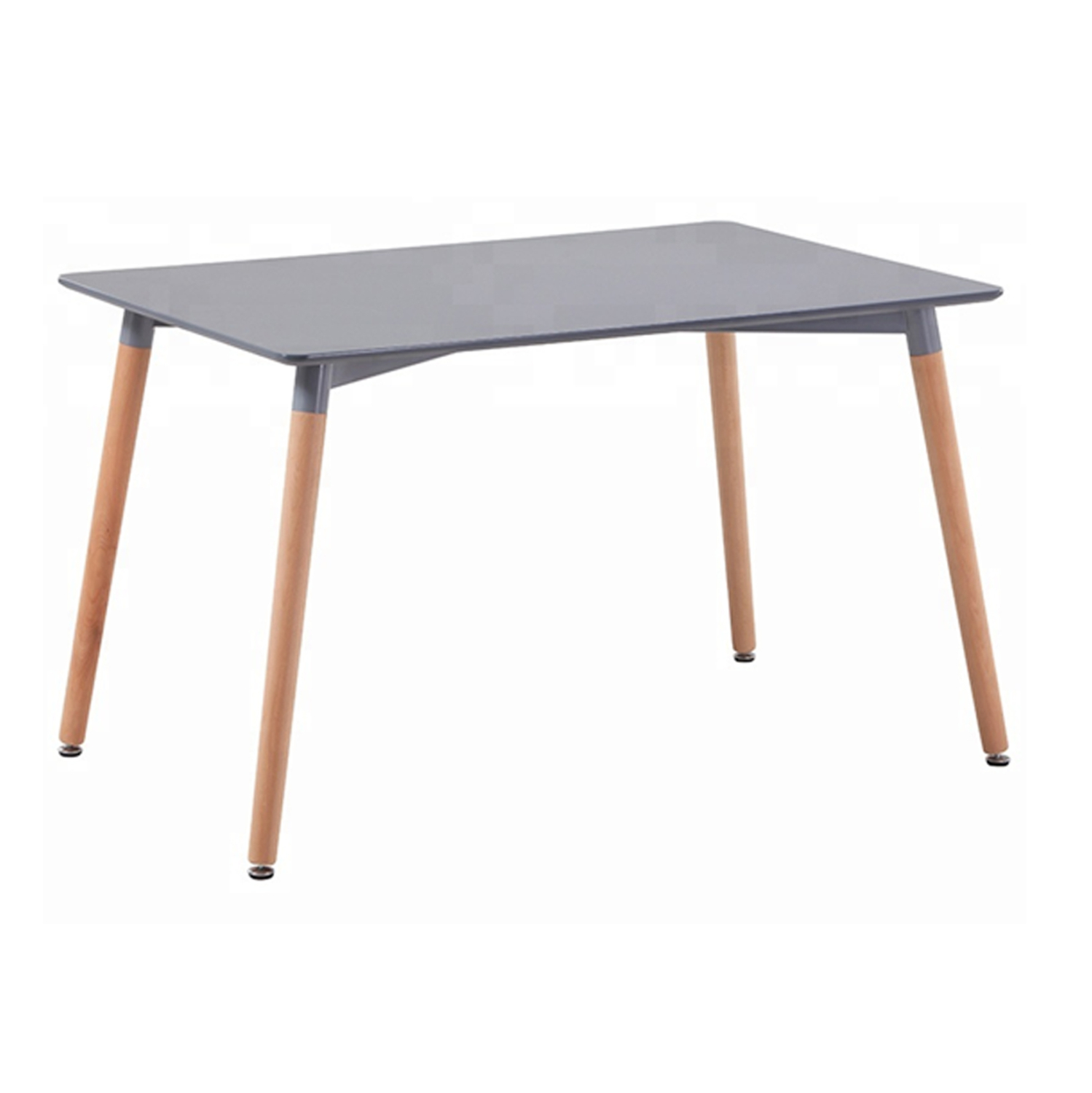 trapezi-fb9869710-gkri-mdf-xylina-podia- ΤΡΑΠΕΖΙ HM8697.10 MINIMAL, γκρι MDF, ξύλινα πόδια οξιά, 160Χ90X74,5Υ εκ - Image 1