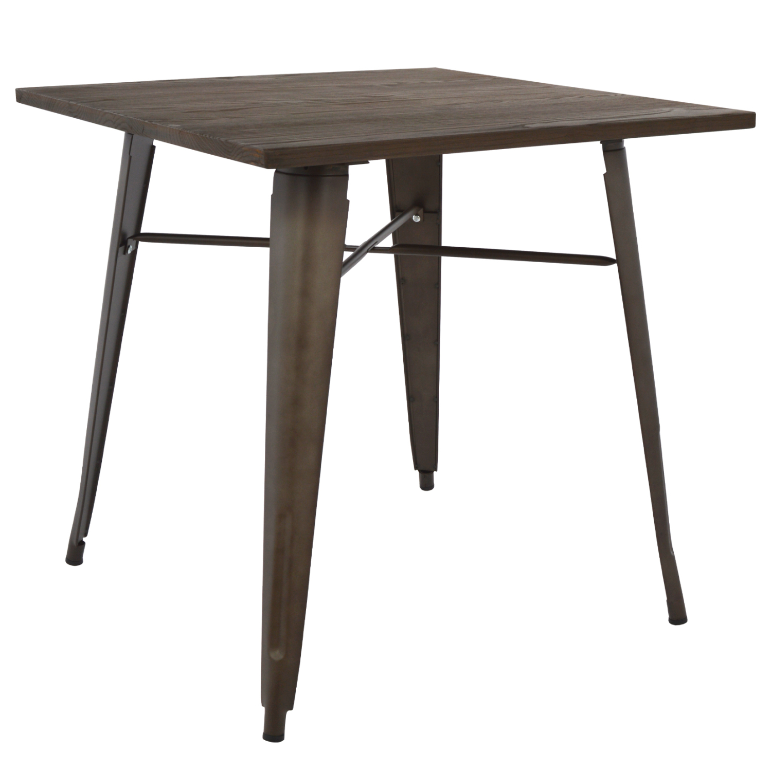 trapezi-metalliko-se-chroma-rusty-kai-xy-25 ΤΡΑΠΕΖΙ ΜΕΤΑΛΛΙΚΟ ΣΕ ΧΡΩΜΑ RUSTY ΚΑΙ ΞΥΛΟ HM0611.04 80x80x76εκ - Image 1