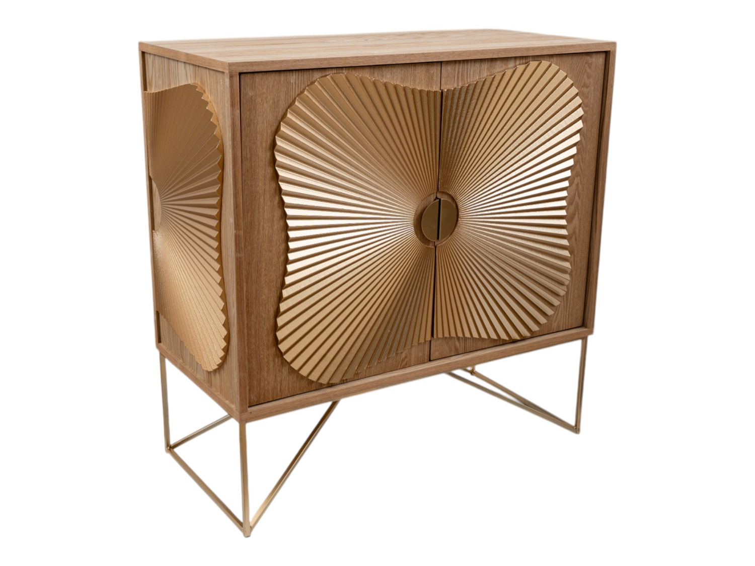 51286-1 ΕΠΙΠΛΟ ΜΠΟΥΦΕΣ MDF ΚΑΦΕ ΧΡΥΣΟΣ 78,5Χ38Χ80ΕΚ - Image 1