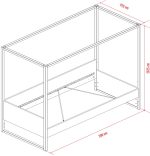 Καναπές - Κρεβάτι 4 You με ουρανό-Λευκό - Image 3