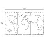Διακοσμητικό τοίχου World map - Image 3