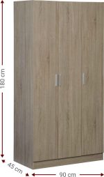 Ντουλάπα Wilson 3D τρίφυλλη-Leuko - Image 3