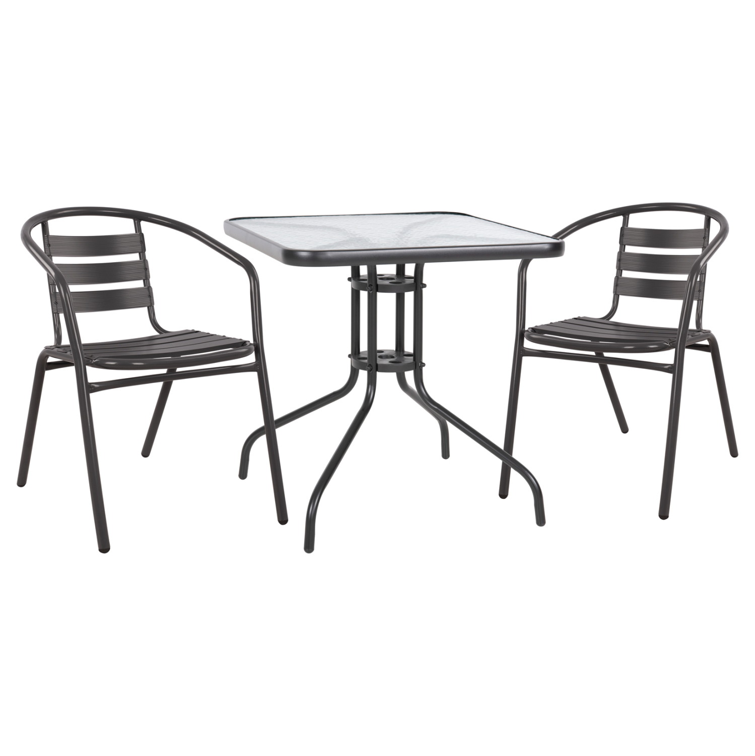 set-3tmch-me-trapezi-70ch70ch72y-polythr ΣΕΤ 3ΤΜΧ ΜΕ ΤΡΑΠΕΖΙ FIGO 70Χ70Χ72Υ & ΠΟΛΥΘΡΟΝΕΣ LAURA ΓΚΡΙ ΧΡΩΜΑ HM10469 - Image 1