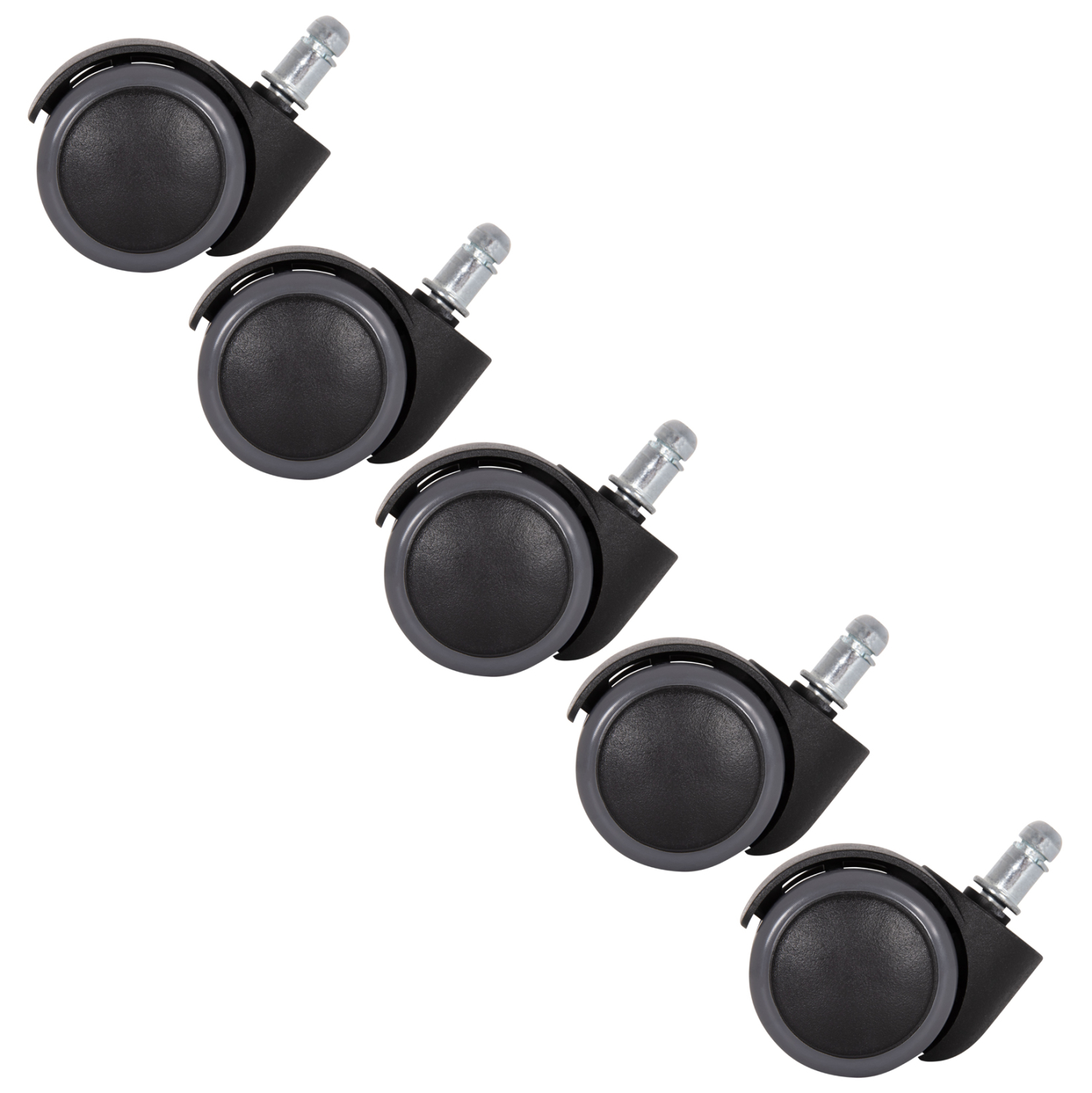 antallaktika-rodakia-set-5tmch-gia-karek ΑΝΤΑΛΛΑΚΤΙΚΑ ΡΟΔΑΚΙΑ ΣΕΤ 5ΤΜΧ ΓΙΑ ΚΑΡΕΚΛΕΣ ΓΡΑΦΕΙΟΥ HM1203--ΜΑΥΡO-ΓΚΡΙ - Image 1