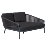 DAYBED ΣΕΙΡΑ XANTION ΗM6474.01 ΣΚΟΥΡΟ ΓΚΡΙ ΑΛΟΥΜΙΝΙΟ-ΣΧΟΙΝΙ-OLEFIN 157x147x88Υεκ