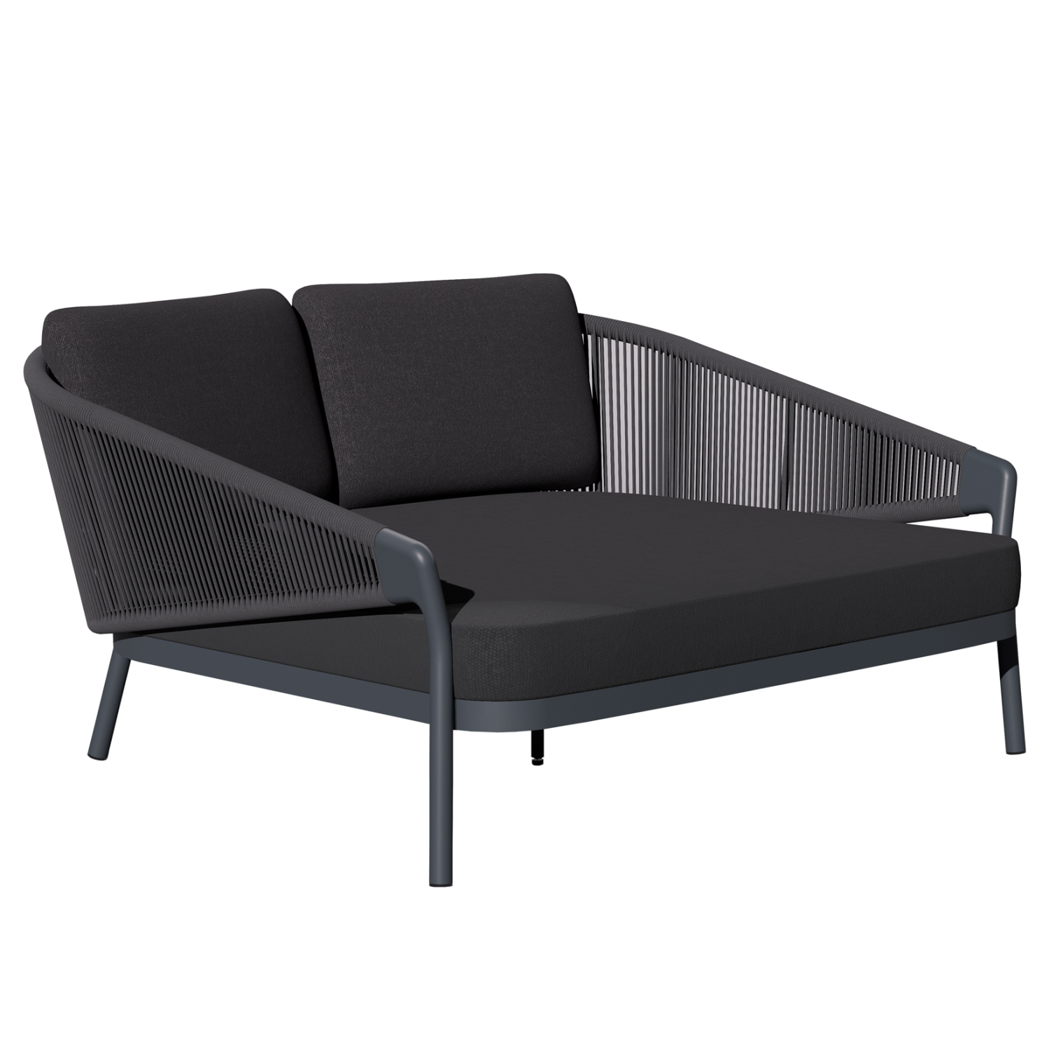 daybed-fb9647401-skoyro-gkri-aloyminio-s DAYBED ΣΕΙΡΑ XANTION ΗM6474.01 ΣΚΟΥΡΟ ΓΚΡΙ ΑΛΟΥΜΙΝΙΟ-ΣΧΟΙΝΙ-OLEFIN 157x147x88Υεκ - Image 1