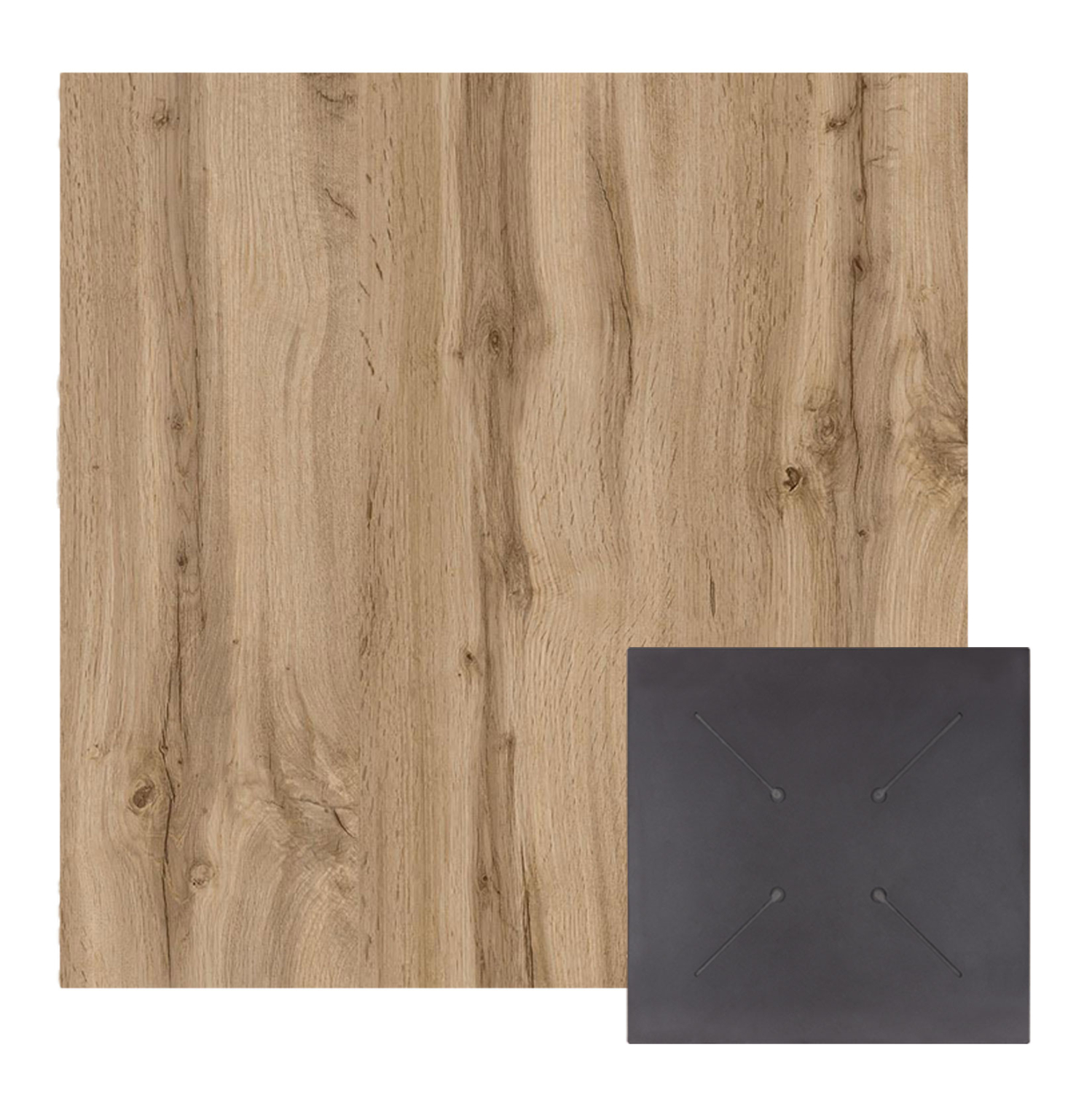 epifaneia-trapezioy-hpl-tetragoni-fb9583 ΕΠΙΦΑΝΕΙΑ ΤΡΑΠΕΖΙΟΥ HPL ΤΕΤΡΑΓΩΝΗ HM5837.36 ΟΨΗ OAK 60x60εκ. - Image 1