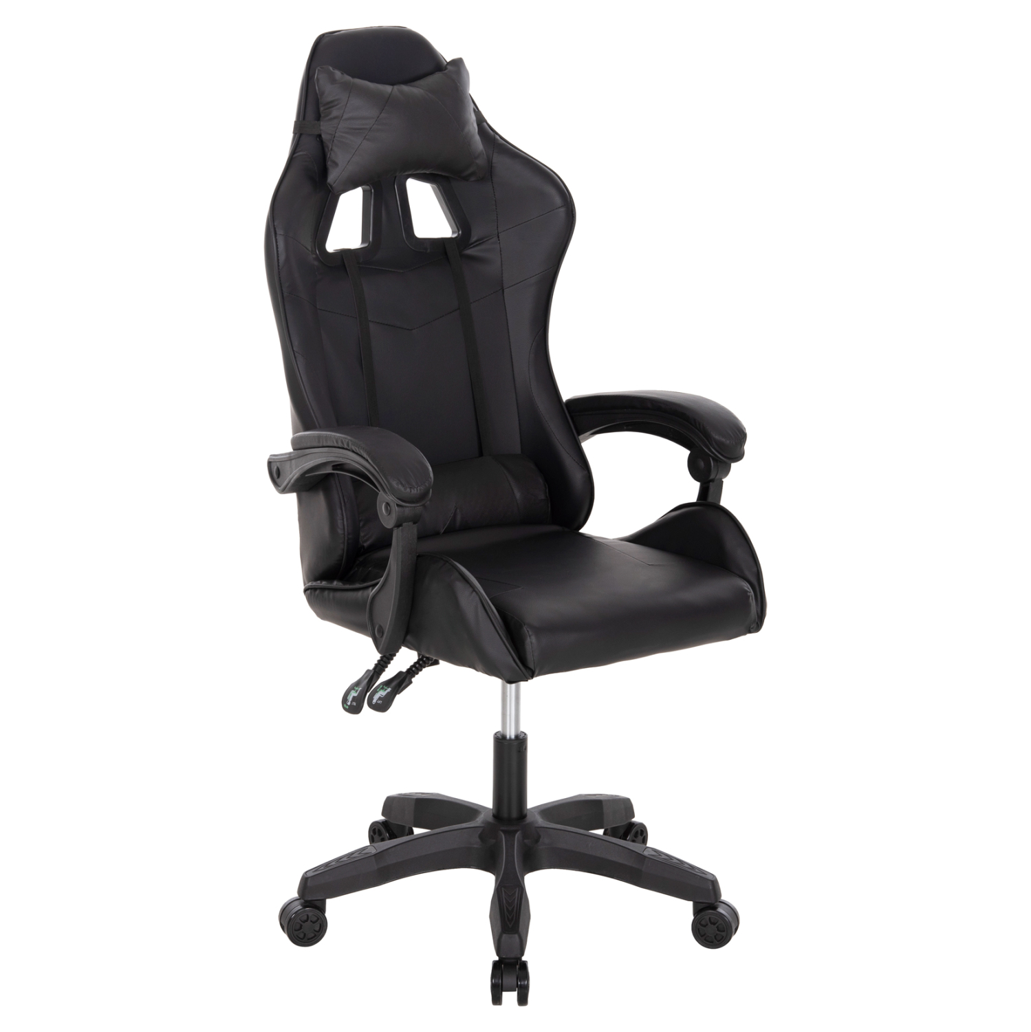 karekla-grafeioy-gaming-fb91194-mayro-pu ΚΑΡΕΚΛΑ ΓΡΑΦΕΙΟΥ GAMING MANCER HM1194 ΜΑΥΡΟ PU-ΜΑΥΡΟ ΠΟΛΥΠΡΟΠΥΛΕΝΙΟ 59x69x125Υεκ. - Image 1