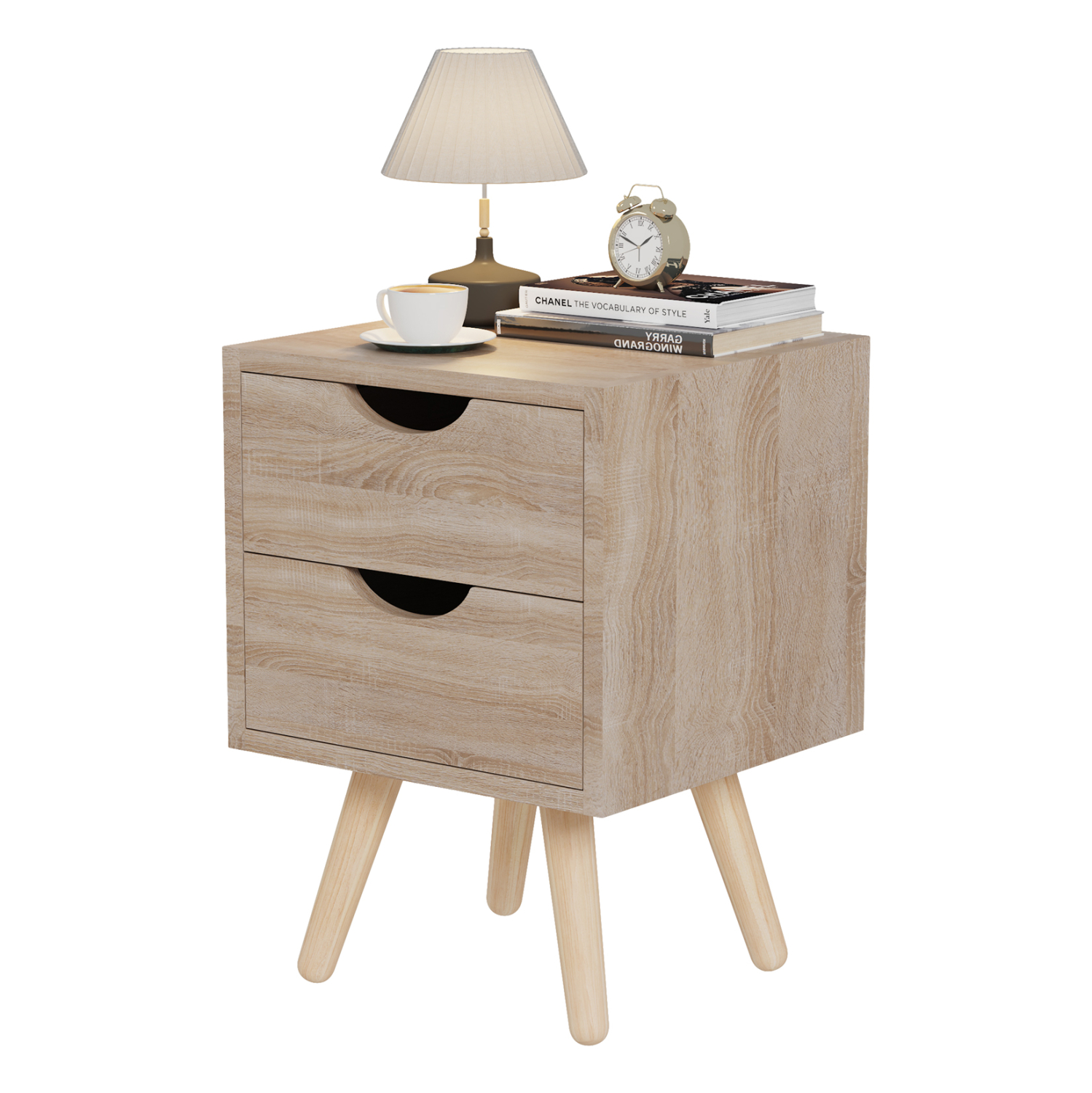 komodino-fb9247201-melamini-2-syrtaria-s ΚΟΜΟΔΙΝΟ DINKL HM2472.01 ΜΕΛΑΜΙΝΗ-2 ΣΥΡΤΑΡΙΑ- ΣΟΝΑΜΑ 29,7x29,7x45Υεκ - Image 1