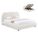 ΚΡΕΒΑΤΙ ΜΕ ΑΠΟΘ.ΧΩΡΟ KALLY HM729.03 ΜΠΕΖ FAUX FUR ΥΦΑΣΜΑ--ΓΙΑ ΣΤΡΩΜΑ 160x200εκ