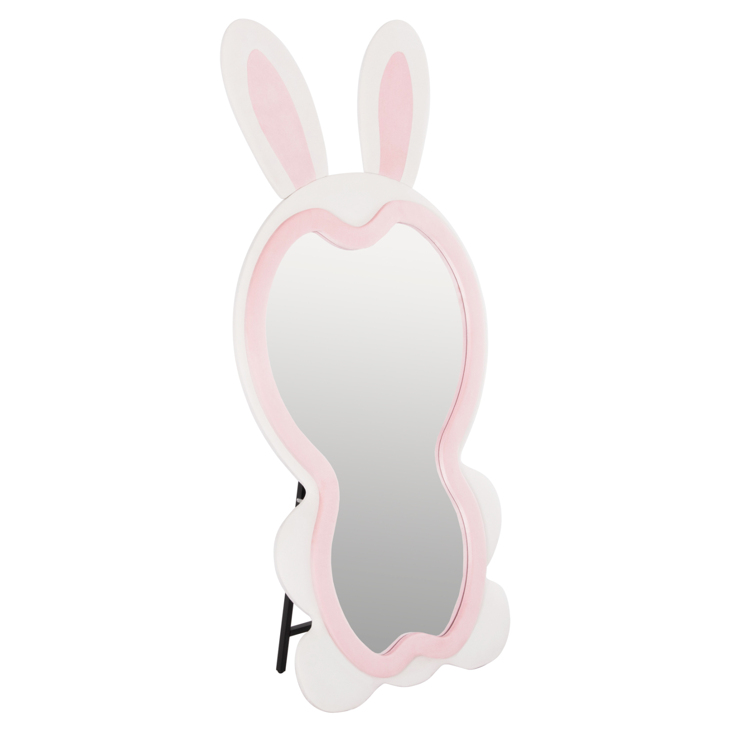 paidikos-kathreftis-dapedoy-fb9448901-md ΠΑΙΔΙΚΟΣ ΚΑΘΡΕΦΤΗΣ ΔΑΠΕΔΟΥ BUNNY HM4489.01 MDF ΡΟΖ & ΛΕΥΚΟ-ΜΑΥΡΟ STAND 80x162Υεκ. - Image 1