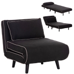 ΠΟΛΥΘΡΟΝΑ ΚΡΕΒΑΤΙ BRAXTON HM8425.03 ΜΑΥΡΟ ΥΦΑΣΜΑ 78x88x78Υεκ.