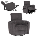 ΠΟΛΥΘΡΟΝΑ ΘΗΛΑΣΜΟΥ/RELAX VELMORA HM3300.01 ΓΚΡΙ ΚΟΤΛΕ ΥΦΑΣΜΑ 100x90x100Υεκ