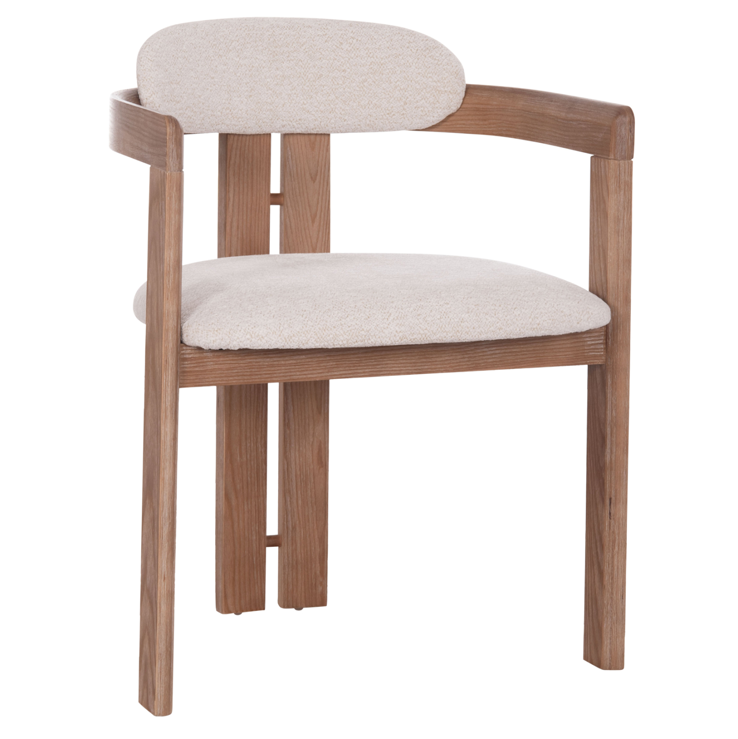 polythrona-trapezarias-fb91824701-mpez-y ΠΟΛΥΘΡΟΝΑ ΤΡΑΠΕΖΑΡΙΑΣ KALL HM18247.01 ΜΠΕΖ ΥΦΑΣΜΑ--ΜΑΤ WHITEWASH PLYWOOD 56x45x73Υεκ. - Image 1