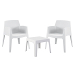 ΣΕΤ 3ΤΜΧ ΠΟΛΥΠΡΟΠΥΛΕΝΙΟΥ SLEEK HM21267.01 ΤΡΑΠΕΖΑΚΙ & 2 ΠΟΛΥΘΡΟΝΕΣ-ΛΕΥΚΟ