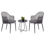 ΣΕΤ LOUNGE 3TMX ΕΞ.ΧΩΡΟΥ OREGO HM21107.01 ΑΛΟΥΜΙΝΙΟ & ΜΕΤΑΛΛΟ ΣΕ ΣΚΟΥΡΟ ΓΚΡΙ