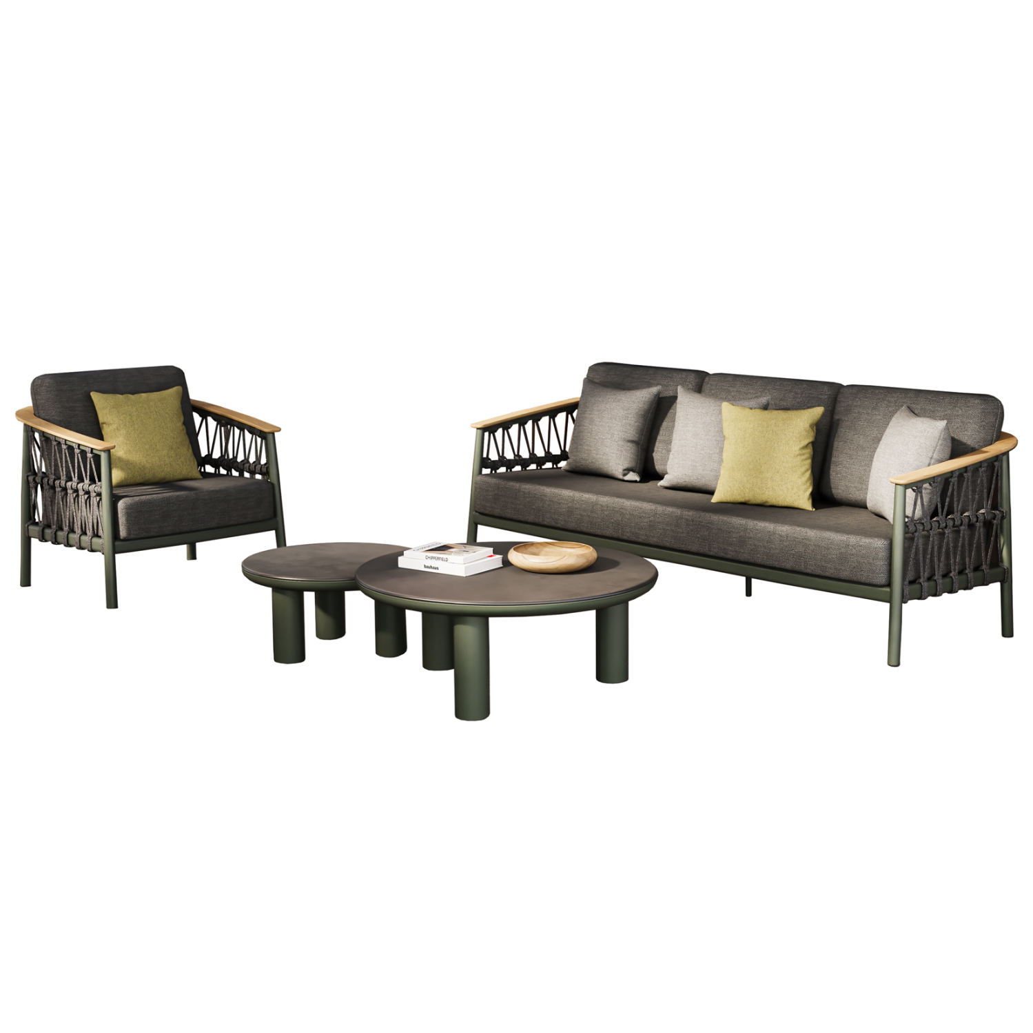 set-saloni-5tmch-fb9642607-prasino-aloym ΣΕΤ ΣΑΛΟΝΙ 5ΤΜΧ STREAM HM6426.07 ΠΡΑΣΙΝΟ ΑΛΟΥΜΙΝΙΟ-ΑΝΘΡΑΚΙ ΣΧΟΙΝΙ-OLEFIN - Image 1