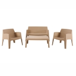 ΣΕΤ ΣΑΛΟΝΙ ΕΞ.ΧΩΡΟΥ 4ΤΜΧ SLEEK HM21268.03 ΚΑΠΟΥΤΣΙΝΟ ΠΟΛΥΠΡΟΠΥΛΕΝΙΟ