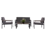 ΣΕΤ ΣΑΛΟΝΙ ΕΞ.ΧΩΡΟΥ 4ΤΜΧ SAFIN HM6278.03 ΑΛΟΥΜΙΝΙΟ & OLEFIN ΣΚΟΥΡΟ ΓΚΡΙ--POLYWOOD