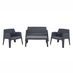 ΣΕΤ ΣΑΛΟΝΙ ΕΞ.ΧΩΡΟΥ 4ΤΜΧ SLEEK HM21268.10 ΓΚΡΙ ΠΟΛΥΠΡΟΠΥΛΕΝΙΟ