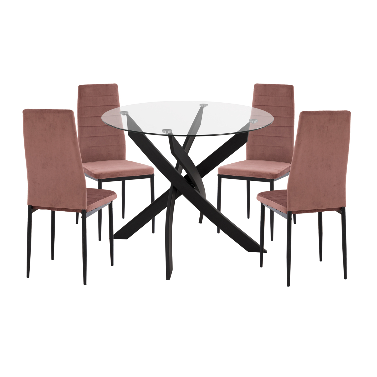 set-trapezarias-5tmch-fb92119902-gyali-m ΣΕΤ ΤΡΑΠΕΖΑΡΙΑΣ 5ΤΜΧ LADY HM21199.02 ΓΥΑΛΙ--ΜΕΤΑΛΛΟ ΣΕ ΜΑΥΡΟ & ΒΕΛΟΥΔΟ ΣΑΠΙΟ ΜΗΛΟ - Image 1