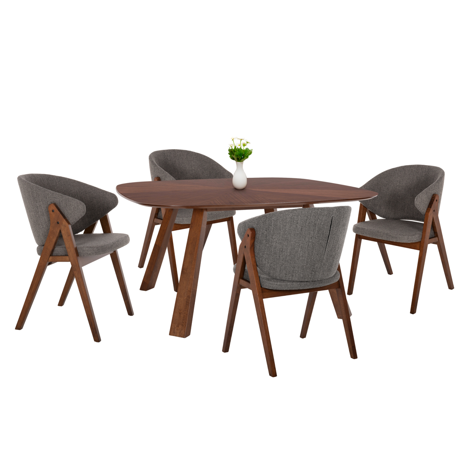 set-trapezarias-5tmch-fb92134002-trapezi ΣΕΤ ΤΡΑΠΕΖΑΡΙΑΣ 5ΤΜΧ HANA HM21340.02 ΤΡΑΠΕΖΙ ΑΠΟ MDF--ΚΑΡΕΚΛΕΣ ΑΠΟ RUBBERWOOD - Image 1