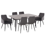 ΣΕΤ ΤΡΑΠΕΖΑΡΙΑΣ 7ΤΜΧ RAVEN HM21070.03 ΚΕΡΑΜΙΚΟ TOP--4 ΚΑΡΕΚΛΕΣ & 2 ΠΟΛΥΘΡΟΝΕΣ ΓΚΡΙ