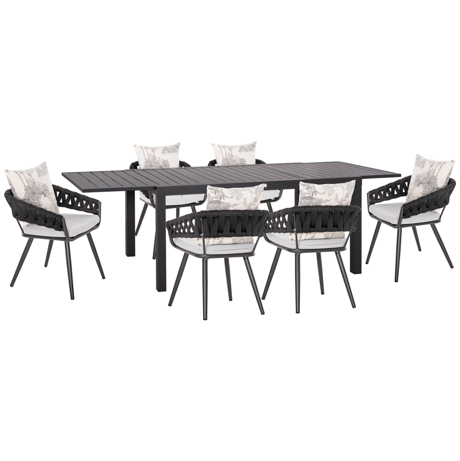 set-trapezarias-exchoroy-7tmch-fb9211320 ΣΕΤ ΤΡΑΠΕΖΑΡΙΑΣ ΕΞ.ΧΩΡΟΥ 7ΤΜΧ KRUM HM21156 ΣΚΟΥΡΟ ΓΚΡΙ ΑΛΟΥΜΙΝΙΟ & P.Ε.ΣΧΟΙΝΙ - Image 1