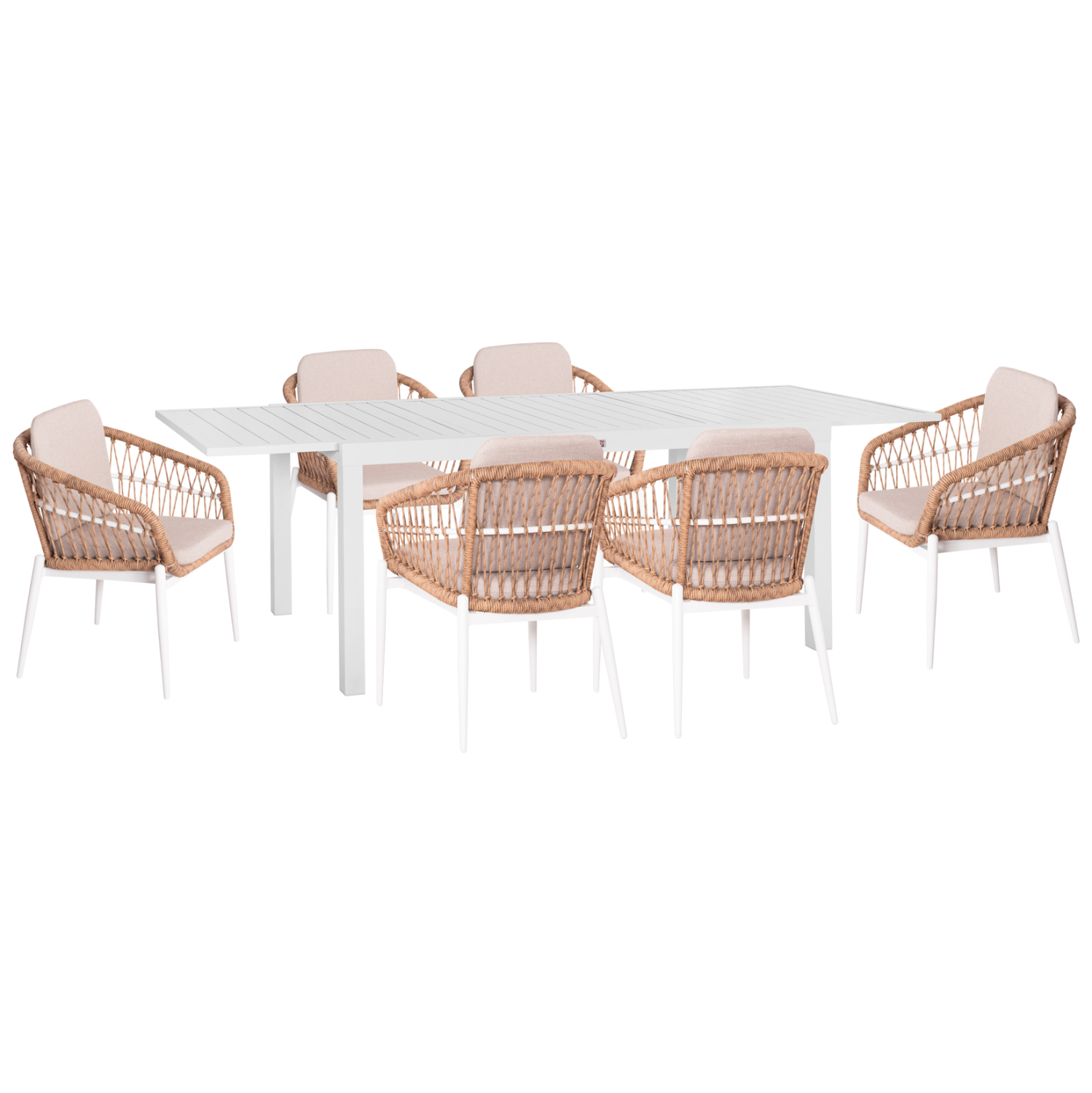 set-trapezarias-exchoroy-7tmch-fb921149- ΣΕΤ ΤΡΑΠΕΖΑΡΙΑΣ ΕΞ.ΧΩΡΟΥ 7ΤΜΧ KRUM HM21149 ΛΕΥΚΟ ΑΛΟΥΜΙΝΙΟ--P.E.RATTAN - Image 1
