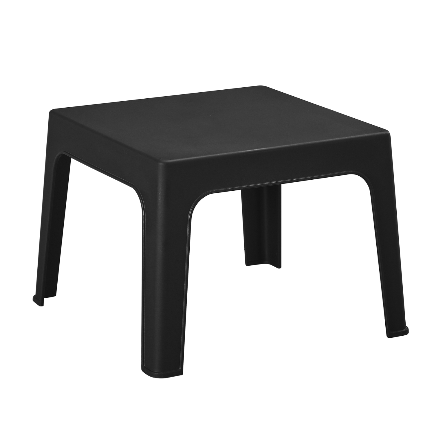 trapezaki-tetragono-fb9637102-polypropyl ΤΡΑΠΕΖΑΚΙ ΤΕΤΡΑΓΩΝΟ SLEEK HM6371.02 ΠΟΛΥΠΡΟΠΥΛΕΝΙΟ ΣΕ ΜΑΥΡΟ 56x56x40Υεκ. - Image 1