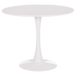 ΤΡΑΠΕΖΙ ΣΤΡΟΓΓΥΛΟ BROLIN HM18141.01 MDF TOP-ΒΑΣΗ ΜΕΤΑΛΛΙΚΗ--ΛΕΥΚΟ Φ90x73Υεκ