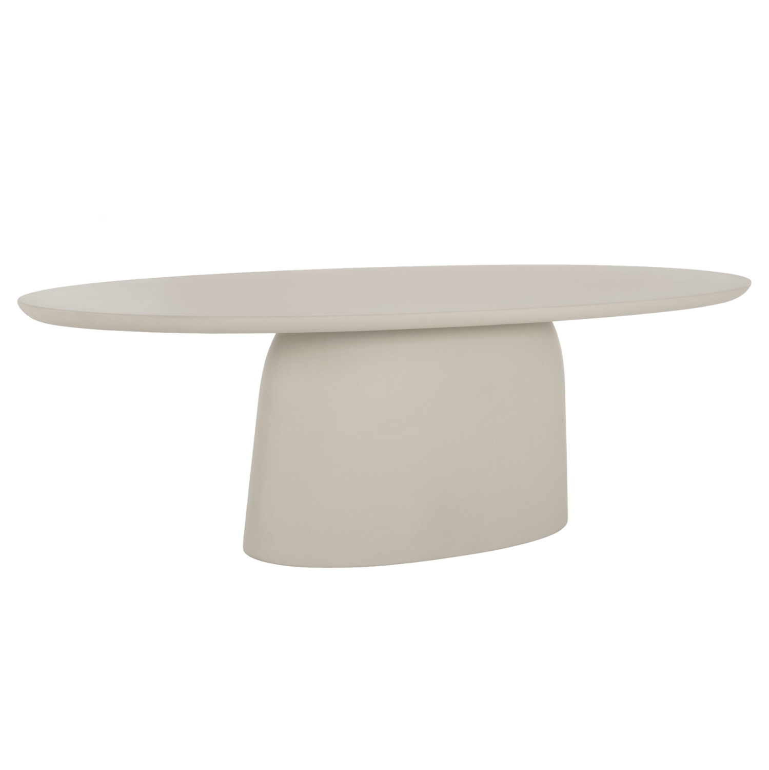 trapezi-trapezarias-obal-fb9657702-mpez- ΤΡΑΠΕΖΙ ΤΡΑΠΕΖΑΡΙΑΣ ΟΒΑΛ BRECCAN HM6577.02 ΜΠΕΖ FIBER CEMENT 240x100x75Υεκ. - Image 1