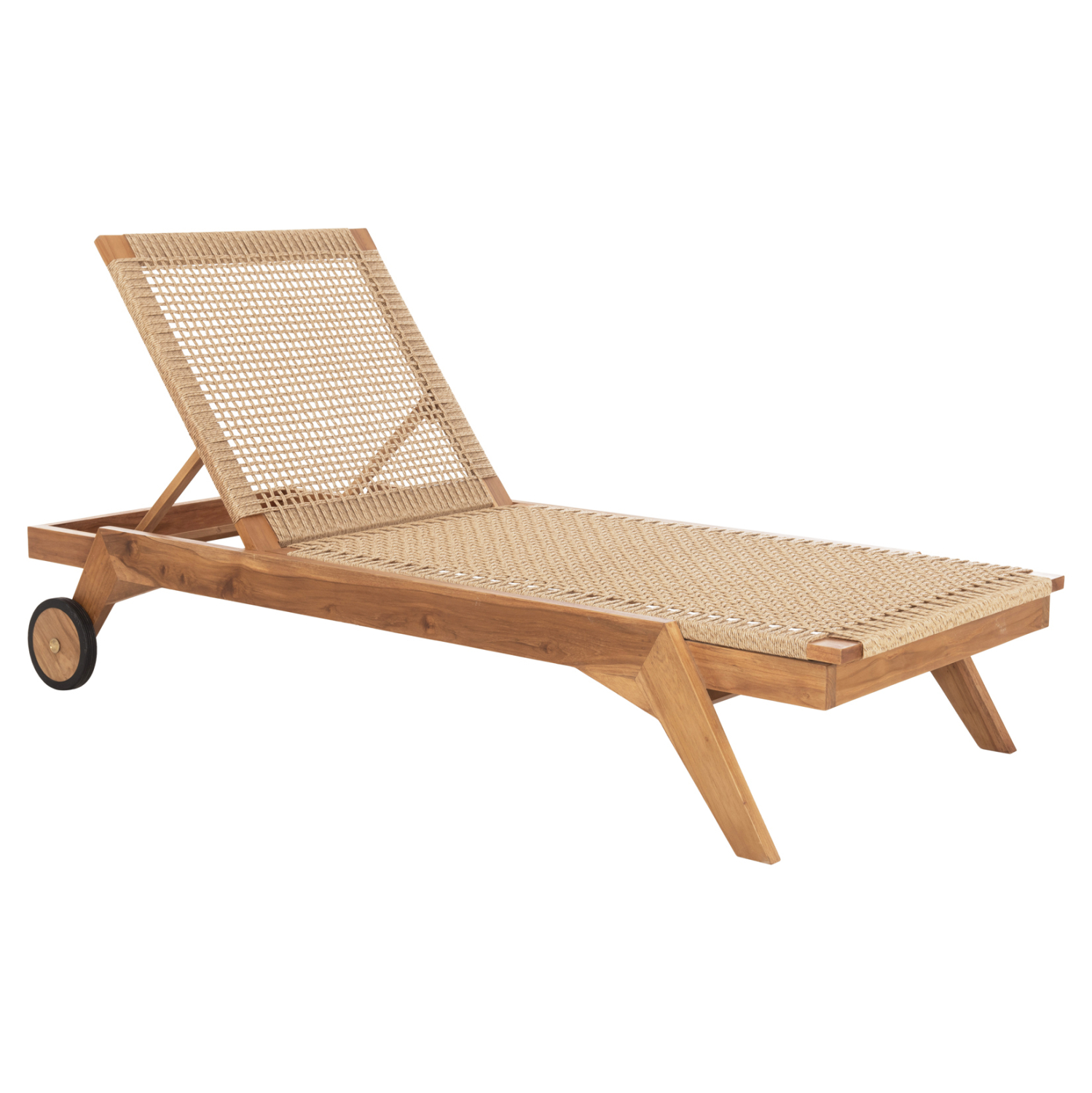 xaplostra-fb96359-teak-xylo-kai-schoini- ΞΑΠΛΩΣΤΡΑ ΚΙΚΙ HM6359 TEAK ΞΥΛΟ ΚΑΙ ΣΧΟΙΝΙ P.E. ΣΕ ΠΛΕΞΗ 200x80x99Υεκ. - Image 1