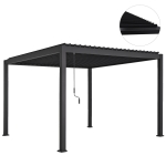 ΒΙΟΚΛΙΜΑΤΙΚΗ ΠΕΡΓΚΟΛΑ ΑΛΟΥΜΙΝΙΟΥ DOMECIL HM6611.01 ΜΕ ΜΕΤΑΛ. ΠΕΡΣΙΔΕΣ--300x300x240Υ