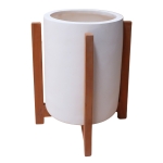 ΓΛΑΣΤΡΑ ΕΣΩΤ.ΧΩΡΟΥ HOFF HM4682.02S FIBER CEMENT ΛΕΥΚΟ-TEAK ΒΑΣΗ Φ33x42Υεκ