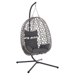 ΚΡΕΜΑΣΤΗ ΦΩΛΙΑ NESTA HM6468.01 ΓΚΡΙ ΜΕΤΑΛΛΟ & P.E.RATTAN 100x100x190Υεκ.