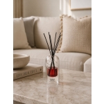 Αρωματικό Red Velvet Diffuser με Sticks σε Γυαλινο Διάφανο Διπλό Δοχείο - 100ml