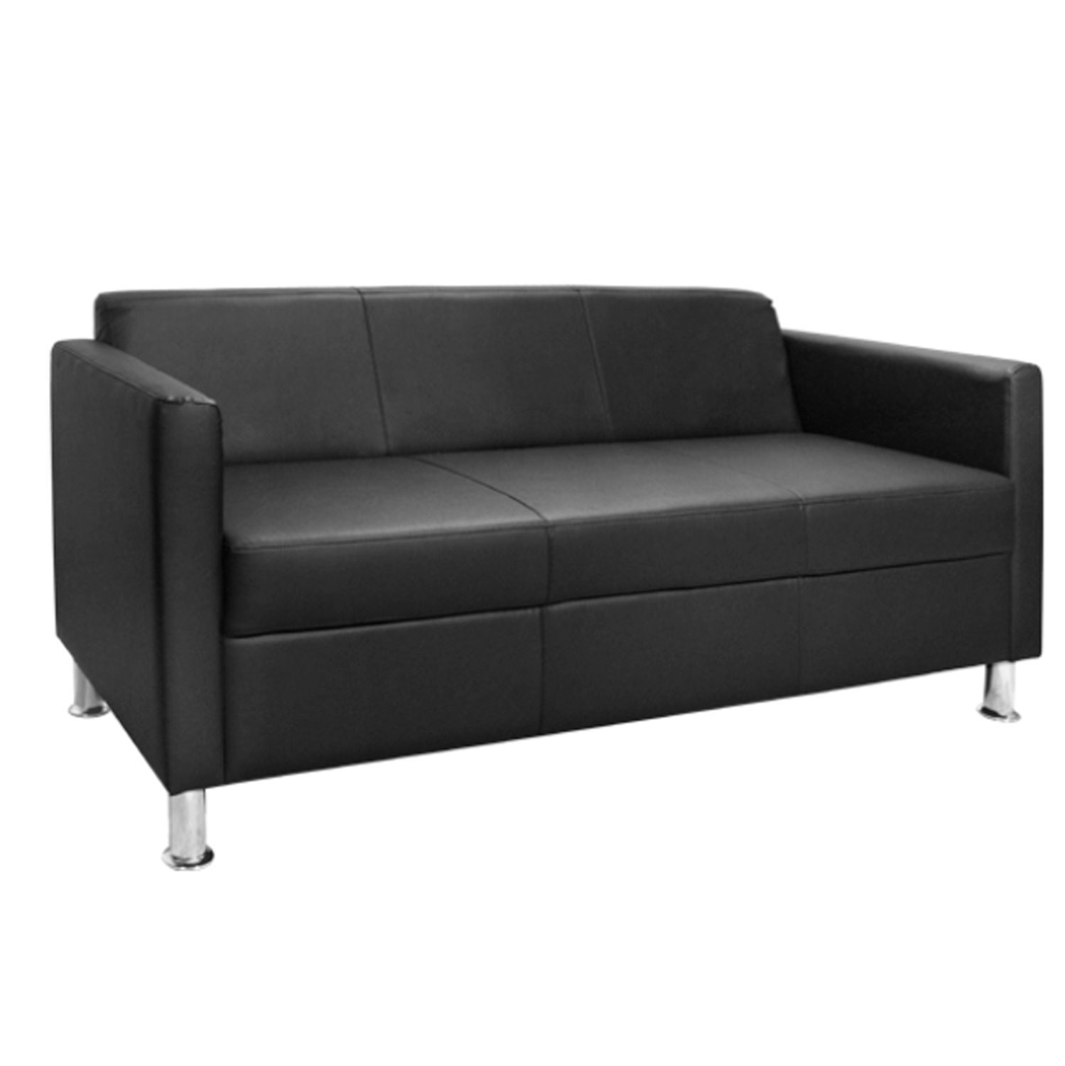kanapes-3-thesios-pu-mayro-fb9303402-173 ΚΑΝΑΠΕΣ 3 ΘΕΣΙΟΣ CUBO PU ΜΑΥΡΟ HM3034.02 173χ71χ73Υεκ. - Image 1