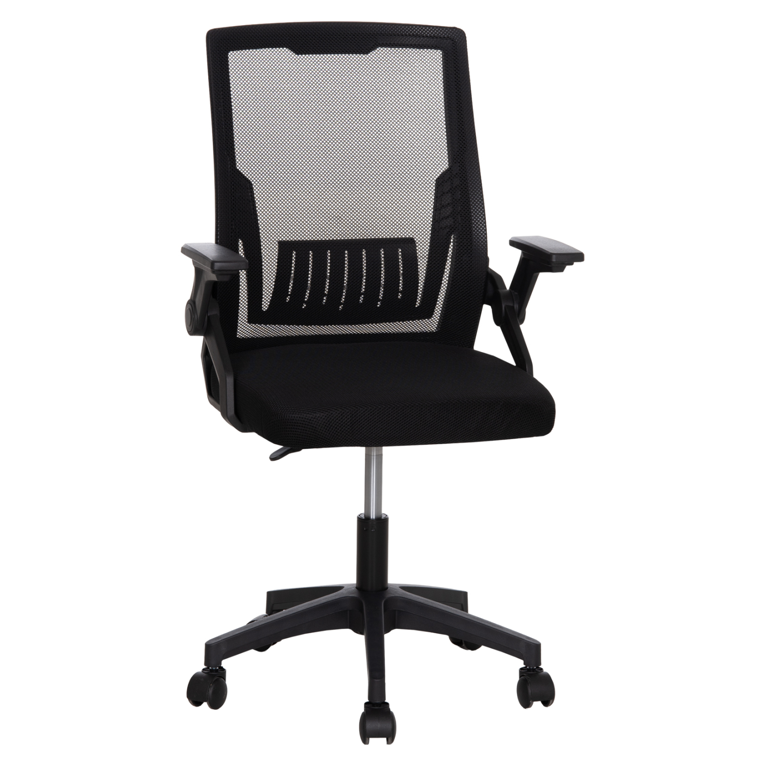 karekla-grafeioy-fb9122501-pp-mesh-yfasm ΚΑΡΕΚΛΑ ΓΡΑΦΕΙΟΥ ZENITH HM1225.01 PP & MESH ΥΦΑΣΜΑ--ΜΑΥΡΟ 58x55x100Υεκ - Image 1