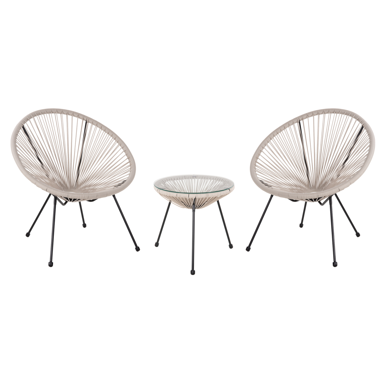 set-exoterikoy-choroy-3tmch-fb91186103-p ΣΕΤ ΕΞΩΤΕΡΙΚΟΥ ΧΩΡΟΥ 3ΤΜΧ ACAPULCO HM11861.03 P.E.RATTAN ΕΚΡΟΥ-ΜΕΤΑΛΛΟ ΣΕ ΜΑΥΡΟ - Image 1