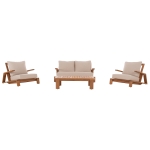 ΣΕΤ ΣΑΛΟΝΙ LOUNGE 4ΤΜΧ MIREX HM6521 ΞΥΛΟ ΑΚΑΚΙΑΣ--ΠΟΛΥΕΣΤΕΡΙΚΑ ΜΑΞΙΛΑΡΙΑ ΕΚΡΟΥ