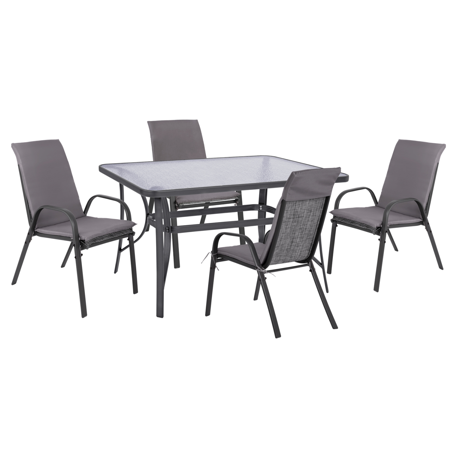set-trapezarias-5tmch-fb91056901-karekle ΣΕΤ ΤΡΑΠΕΖΑΡΙΑΣ 5ΤΜΧ HM10569.01 ΚΑΡΕΚΛΕΣ ΜΕ ΜΑΞΙΛΑΡΙ & ΤΡΑΠΕΖΙ 140X80 - ΓΚΡΙ - Image 1