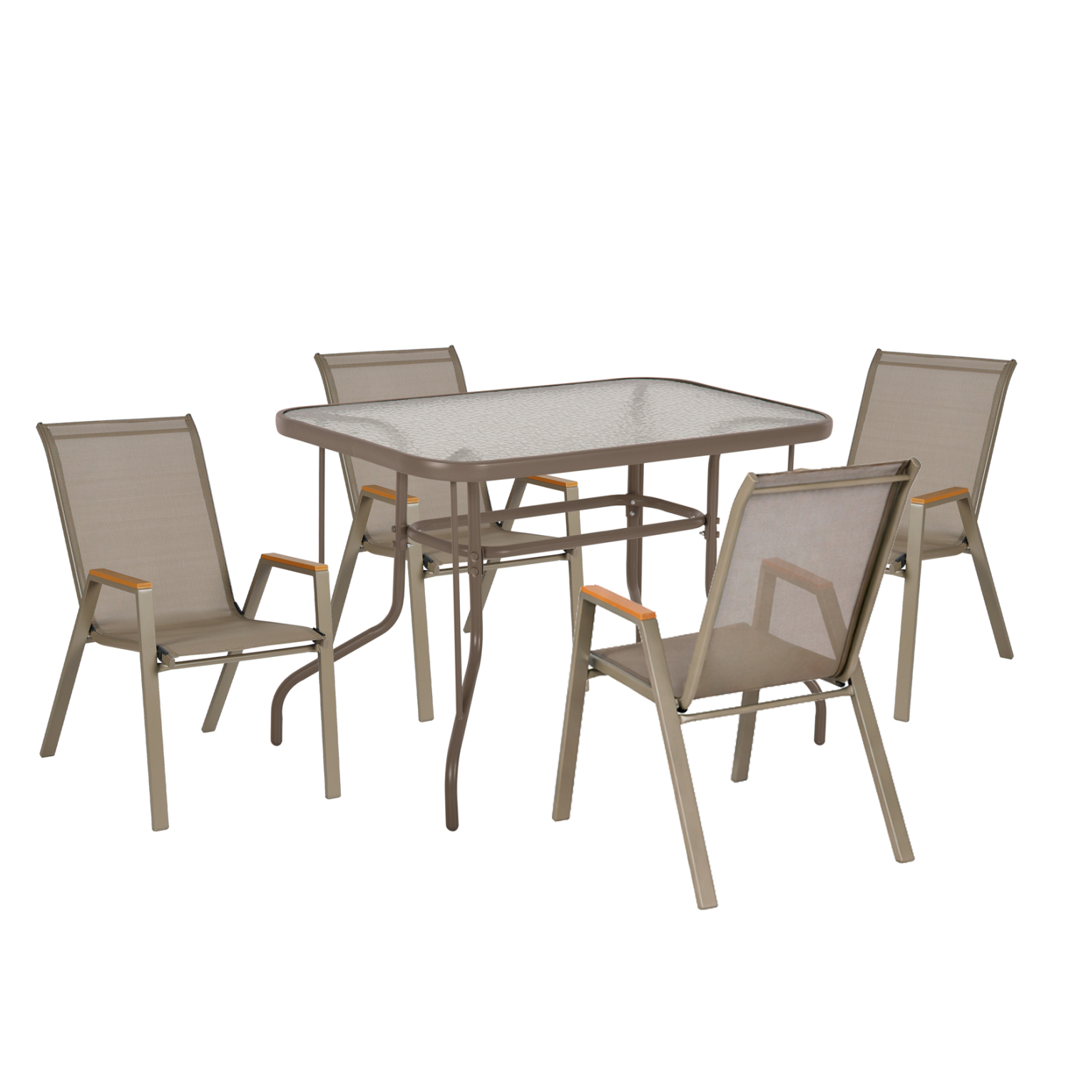 set-trapezarias-5tmch-fb91083504-karekle ΣΕΤ ΤΡΑΠΕΖΑΡΙΑΣ 5ΤΜΧ LEONE HM10835.04 ΚΑΡΕΚΛΕΣ ΜΕΤΑΛΛΙΚΕΣ & ΤΡΑΠΕΖΙ 110x60εκ ΣΑΜΠΑΝΙ - Image 1